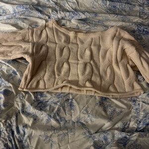 Garage Cable Knit Sweater in Cream